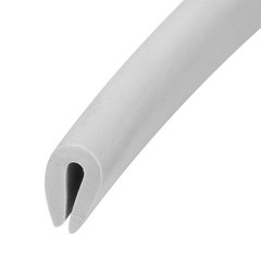 uxcell Edge Trim U Seal Grey Rubber Plastic U Channel 20 Feet, Gray