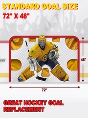 7′ x 10′ Heavy Duty Hockey Shooting Tarp – Built-in Shooter Tutor – Great Hockey
