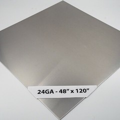 430 Stainless Steel Sheet 24GA – 48″ x 120″ (4ft x 10ft) #4 Brushed (4 PCS)