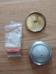 6 Wall Mount Stainless Finish Door Stops . Heavy Duty.