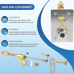 Z1321-CXL-6 Z1321-CXL Automatic Draining Exposed Wall Hydrant, Lead-Free, 6″