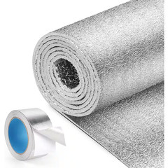 Reflective Insulation Roll 48 In. X 10 Ft. Double-Sided Aluminum Foam Core Radia