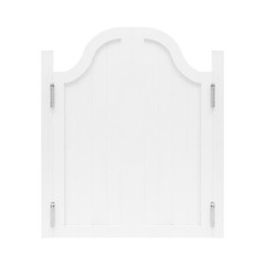 Pine Wood 2-Panel Partition Door White 80 × 90 cm 180° Hinges