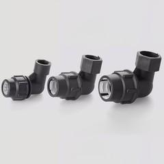 MDPE Compression Fitting 90° Elbow Female Thread Water Pipe Connector 20 25 32mm