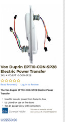 Von Duprin Power Transfer EPT-10 CON Silver SP28