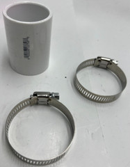 Lasco Coupling 429012 Schedule 40 1-1/4 x 1-1/4″ W/ 2 Hose Clamp