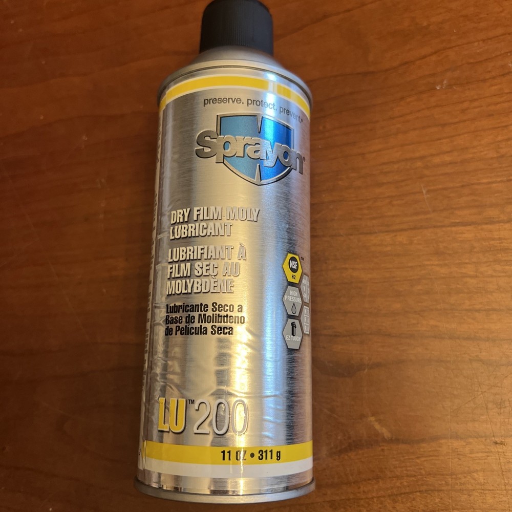 Sprayon Sc0200000 General Purpose Dry Lubricant, Dry Film Moly, H2 No Food