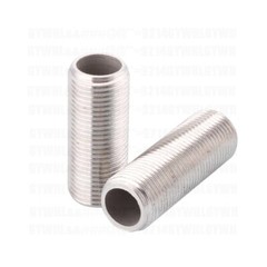 Threaded Hollow Tube Nipple Stainless Barrel Running Nipple Threaded Rod Fitting