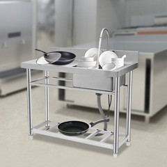 Single Bowl Kitchen Sink Fits Laundry Room Bathroom US Stainless Steel Durable~