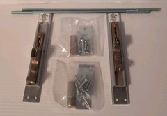 Set of 2: Rockford 555.26D Lever Extension Flush Bolts, Satin Chrome