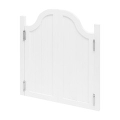 Pine Wood 2-Panel Partition Door White 80 × 90 cm 180° Hinges