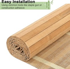 48″ W x 96″ L Carbonized Bamboo Wall Panel Pole Wrap