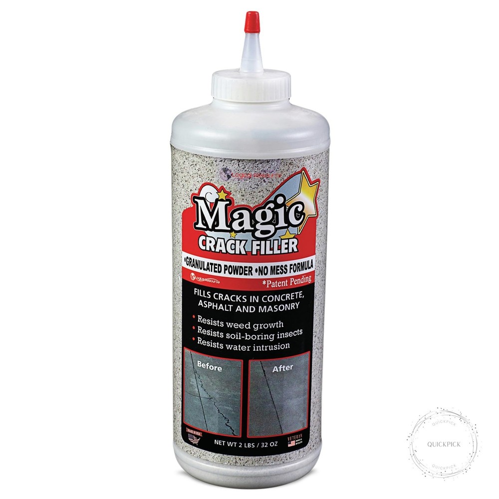 Magic Crack Filler 2.5LB Concrete Slab Gray, for Filling in Concrete Cracks on