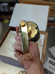Schlage AL40S SAT 605 Bath/Bedroom Privacy Lock Non Keyed