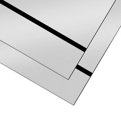 4PCS 12×8″ Laser Engraving Plastic Sheets Mirror Silver ABS Two-Color Sign Blank