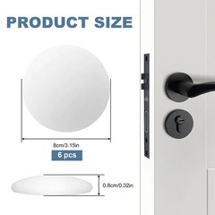 Door Stoppers for Wall,3.15″ Large White Silicone Bumpers 3.15”,