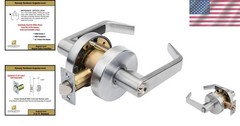Grade 2 Commercial Duty Keyed Lever Lockset – ADA Compliant Satin Chrome Finish