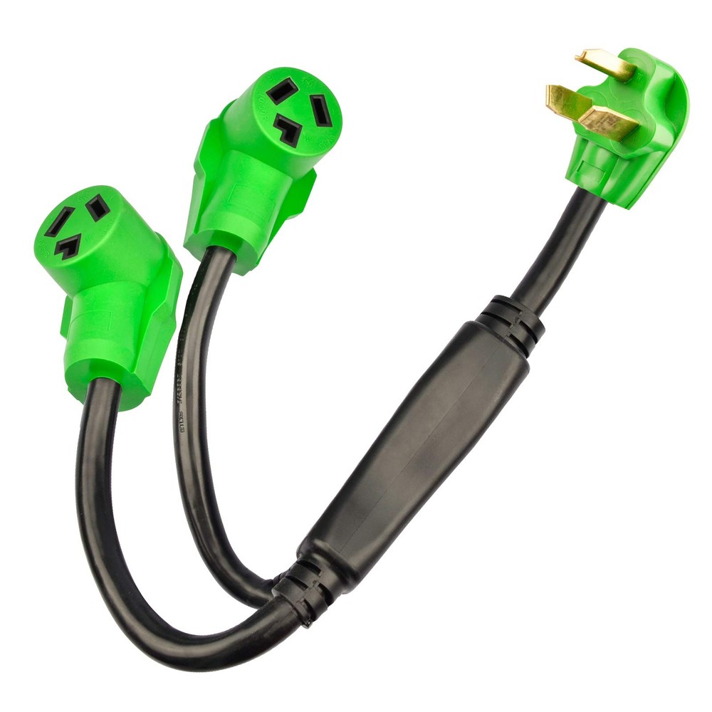 RVMATE 3 Prong Dryer Splitter 30 Amp, NEMA 10-30P to (2)10-30R Y
