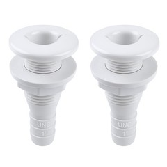 SEAFLO 1” Thru Hull Fitting Marine Boat, Polypropylene, Plastic 1”, White
