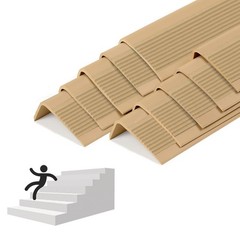 Tongmo Rubber Stair Nosing – 47In 10 Pack Stair Anti-Slip Adhesive Strip Made