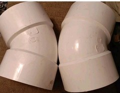 2 Genova 70660 6in 45° PVC Elbow Fitting NSF Listed 6in FPT 170 psi