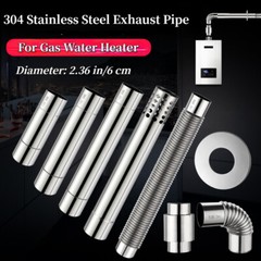 1X Gas Water Heater Exhaust Pipe 304SUS Straight Corrugated Pipe Fitting Quality