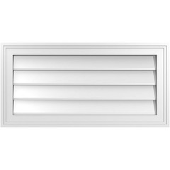 Ekena Millwork 28W X 14H Rectangle Surface Mount Pvc Gable Vent Non-Functional