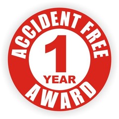 3pcs Accident Free 1 Year Hard Hat Decals Helmet Stickers Safety Award
