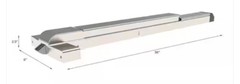 EDTBAR Series Stainless Steel Grade 2 Commercial 36 in Fire Rated Rim Touch Bar