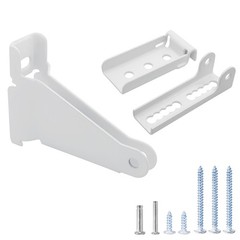 Reinforced Storm Door Closer Bracket Kit, Heavy-Duty Screen White