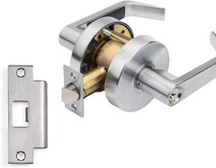 Grade 2 Commercial Duty Keyed Lever Lockset – ADA Compliant Satin Chrome Finish