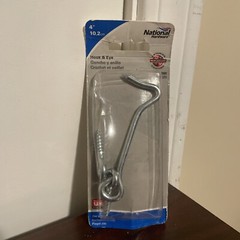 National 4 In. Steel Hook & Eye Bolt N226373