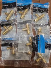 (10) Apollo EPXT343412 Brass PEX-A Barb Reducing Tee, 3/4″ x 3/4″ x 1/2″