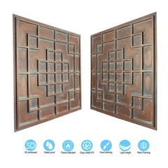 Drop in ceiling tile 3D Embossed wall panels PL82 Weather copper 10pcs/lot