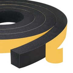 Yotache High Density Adhesive Foam Tape 2 Rolls 1″ Wide 1″x3/4″x13 FT, Black