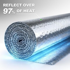 Reflective Insulation Foam,48″ x 10 Ft Window Insulation for Summer Heat,Alum…
