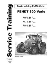 Fendt 800 Vario-715, 717, 718 – Service Training – Repair Manual On Paper