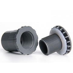 PVC Pressure Pipe Fittings Tank Filter Connector Bulkhead For Aquariums 20~50mm