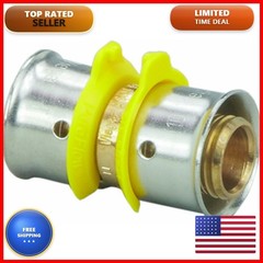 Viega 93050 PureFlow Zero Lead Bronze PEX Press Coupling 1/2-Inch By 3/4-Inch