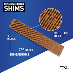 Composite Shims & Wedges for Leveling – Waterproof (24 Pack) 8-Inch Heavy Duty D