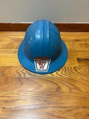 Vintage Jackson Metal Hard Hat safety Full Brim Kaiser Nelson Co Cleveland