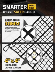 AUTOWN Cargo Net for Pickup Truck Bed – Stretchable 4′ x 6′ to 8′ x 12′ with …