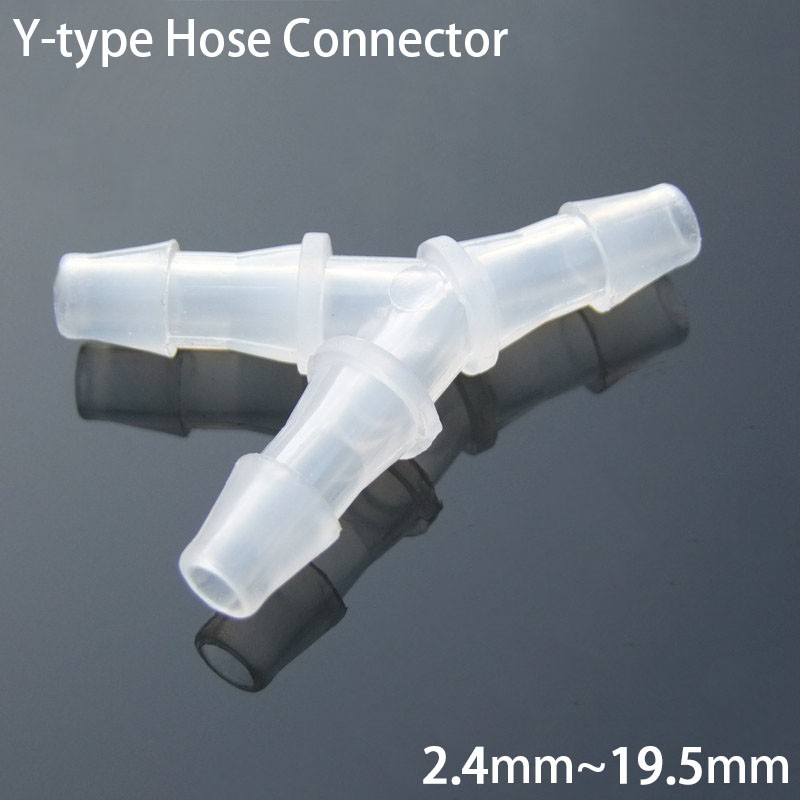 3-Way Y Type Tube Hose Pipe Joint Plastic Tube Connector Barbed 2.4mm~19.5mm
