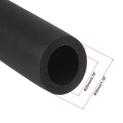 20mm ID 30mm OD Foam Tubing for Handle Grip Support, Pipe Insulation Black