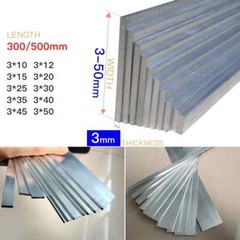 Aluminium Alloy Flat Bar Plate Thickness 3mm Width 10-50 Length 300 500mm 5 – 15