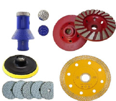 Stone Fabrication 3/4″ Diamond Tool Kit Blade Cup Wheel Drill Bit Polishing Set