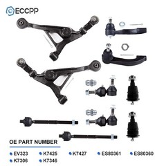 10Pcs Control Arms Tie Rods Sway Bar Links Ball Joints 96-06 Chrysler Sebring