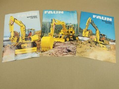 3 Brochures Faun FM 1025 1015 1014 Wheeled Excavator 1980s