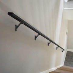khtumeware 6 Pack 3 Inch Matte Black Hand Rail Bracket 6 Pack,