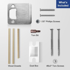 Extended Lip Strike Plate 2-1/2″ x 2-1/4″, Heavy Duty Version, Striker Extend…